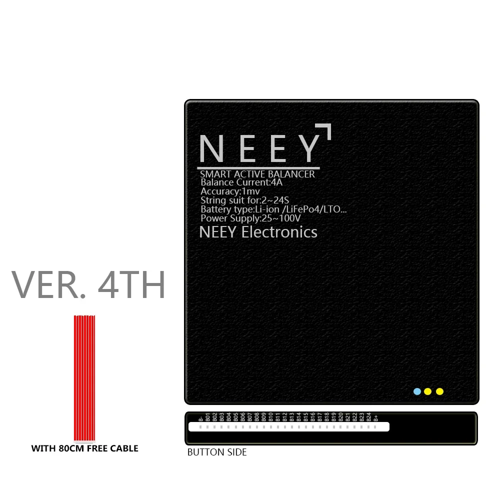 NEW BMS VERSION 4TH NEEY 4A Smart Balancer 2~24S LFP Li-ion LTO Battery Pack Smart Active Balancer lifepo4 balancer