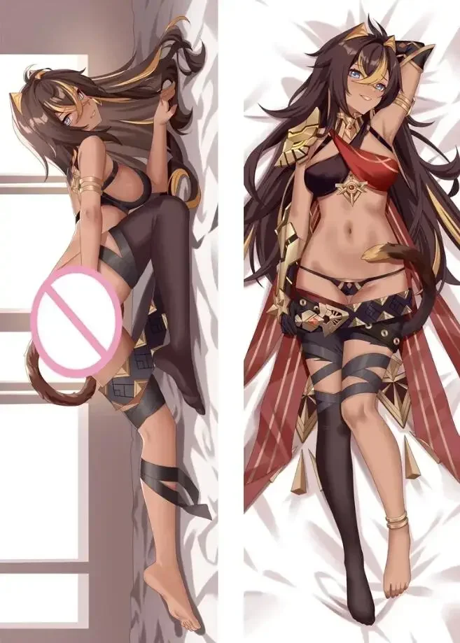 Dakimakura Dehya Futa Genshin تأثير أنيمي وسادة للجسم غطاء الوجهين طباعة الحياة حجم المخدة الهدايا