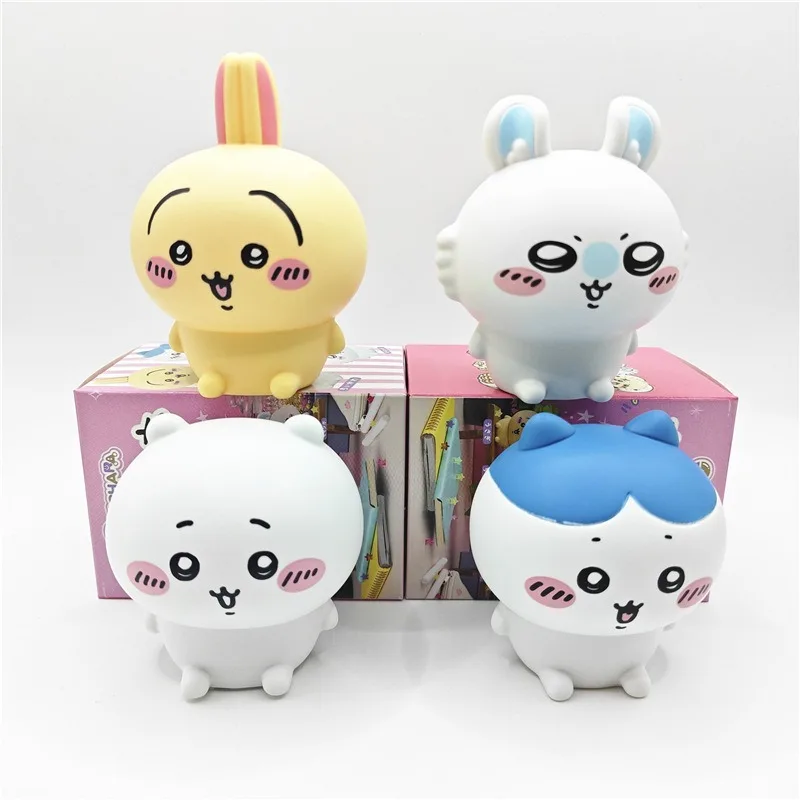 جديد لطيف تشيكاوا 4 قطعة زخرفة الموقف الجلوس hachiware usagi momonga نموذج التماثيل سيارة الحلي الفتيات الفتيان هدايا العيد