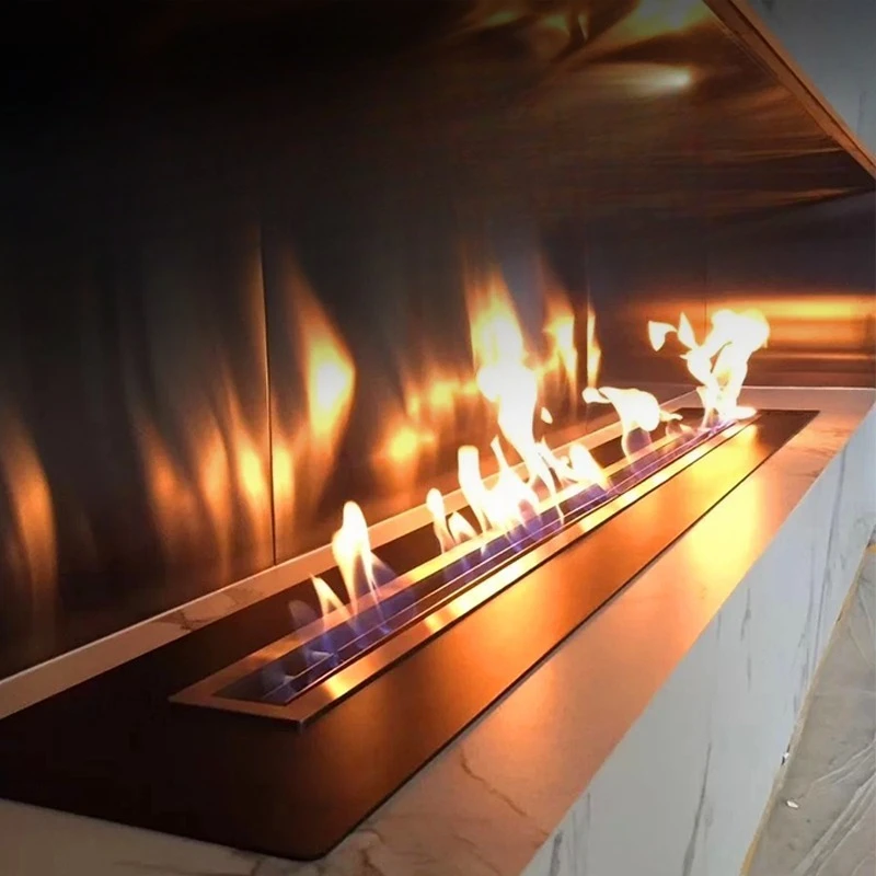 Fireplace, Real Fire Smart Fireplace Small Fireplace Bench, Tabletop Outdoor French Heating