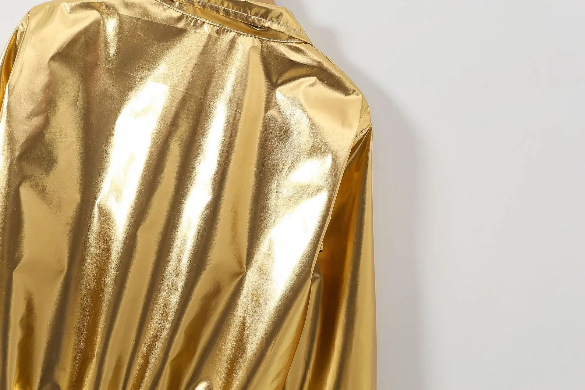 Mädchenjacke für 5-12 Jahre, Herbst, dünn, farbenfroh, glänzend, wasserdicht, Reißverschluss, Revers, Mädchen-Oberbekleidung, neue Kinderkleidung – Detail 27