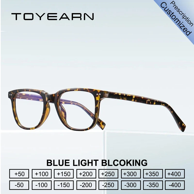 

TOYEARN ретро простые квадратные очки для чтения женские близорукость индивидуальные рецептурные синий свет блокирующие оптические очки оправа