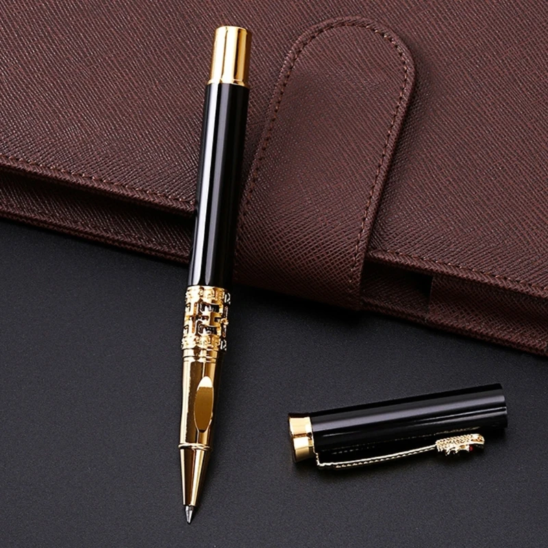 Classic Design Full Metal Brass Copper Roller Ballpoint Pen Business Men Gift Writing Pen Buy 2 Send Gift F19E