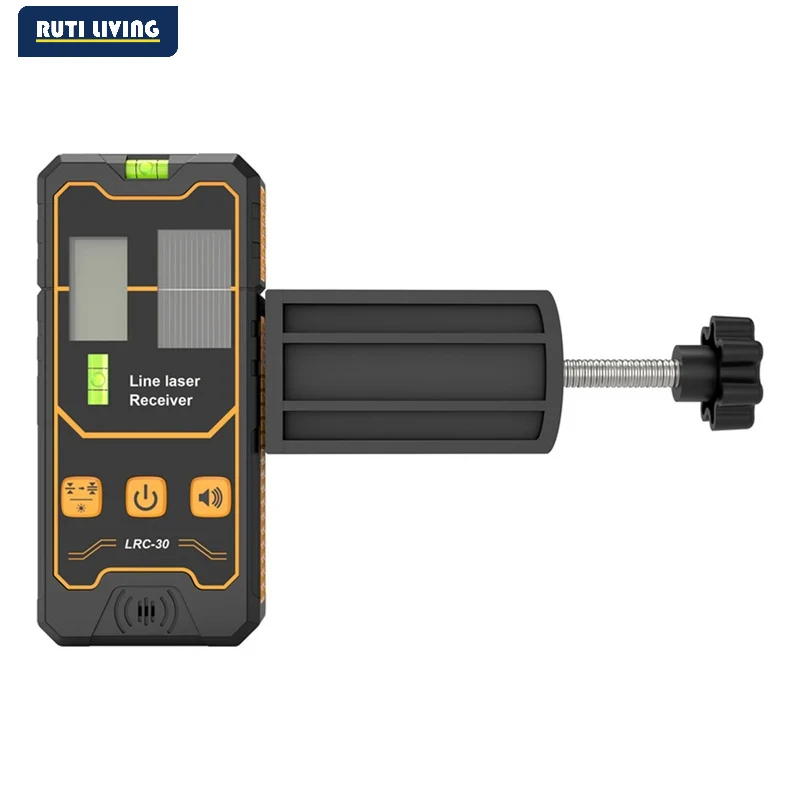 Led Light Indication Laser Receiver Adjustable Sound LCD Display Green and Red Beam Detector Working Distance 50m