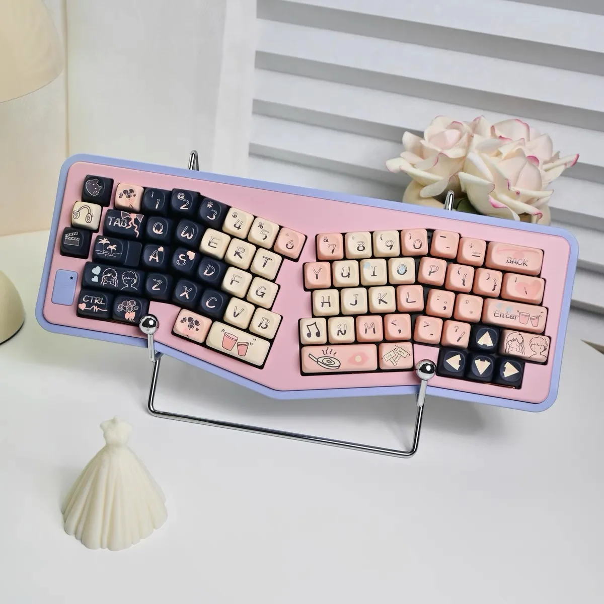 Keycaps High Quality 140 Key Love Diary MOA Height Key Cap Cute gift Sublimation Mechanical Keyboard Keycaps Keyboard Cap