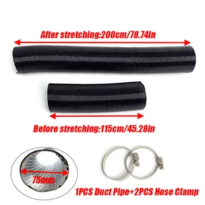 Đầu nối Calefator diesel Air cho Webasto Eberspaecher, ống ống, đầu ra khí thải, ống dẫn, chiều dài 200cm, 75mm, chiều dài 200cm 6 Hành vi không khí bán hàng chính - 5