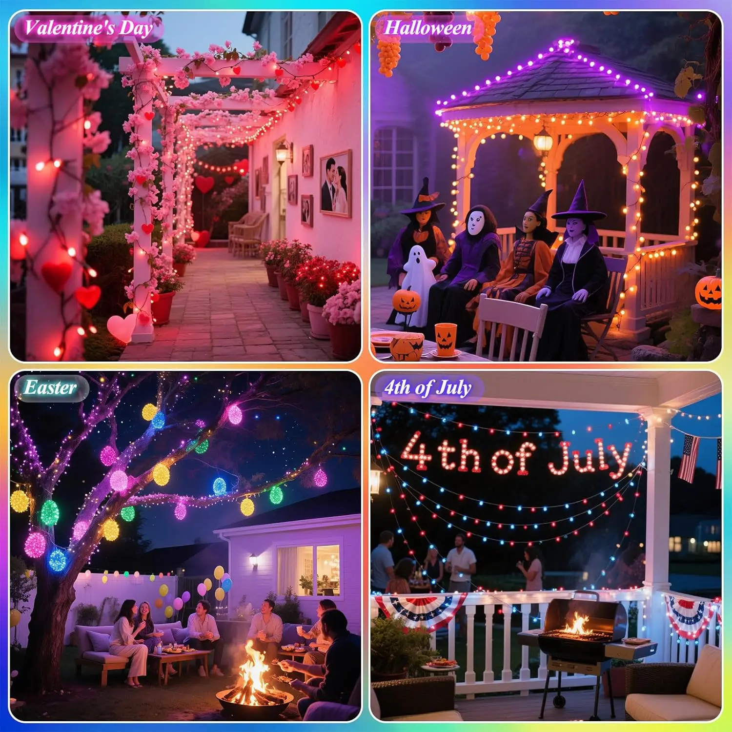 أضواء عيد الميلاد الشمسية في الهواء الطلق مقاوم للماء 400LED وميض أضواء شجرة الجنية للحزب حديقة فناء زينة عيد الميلاد