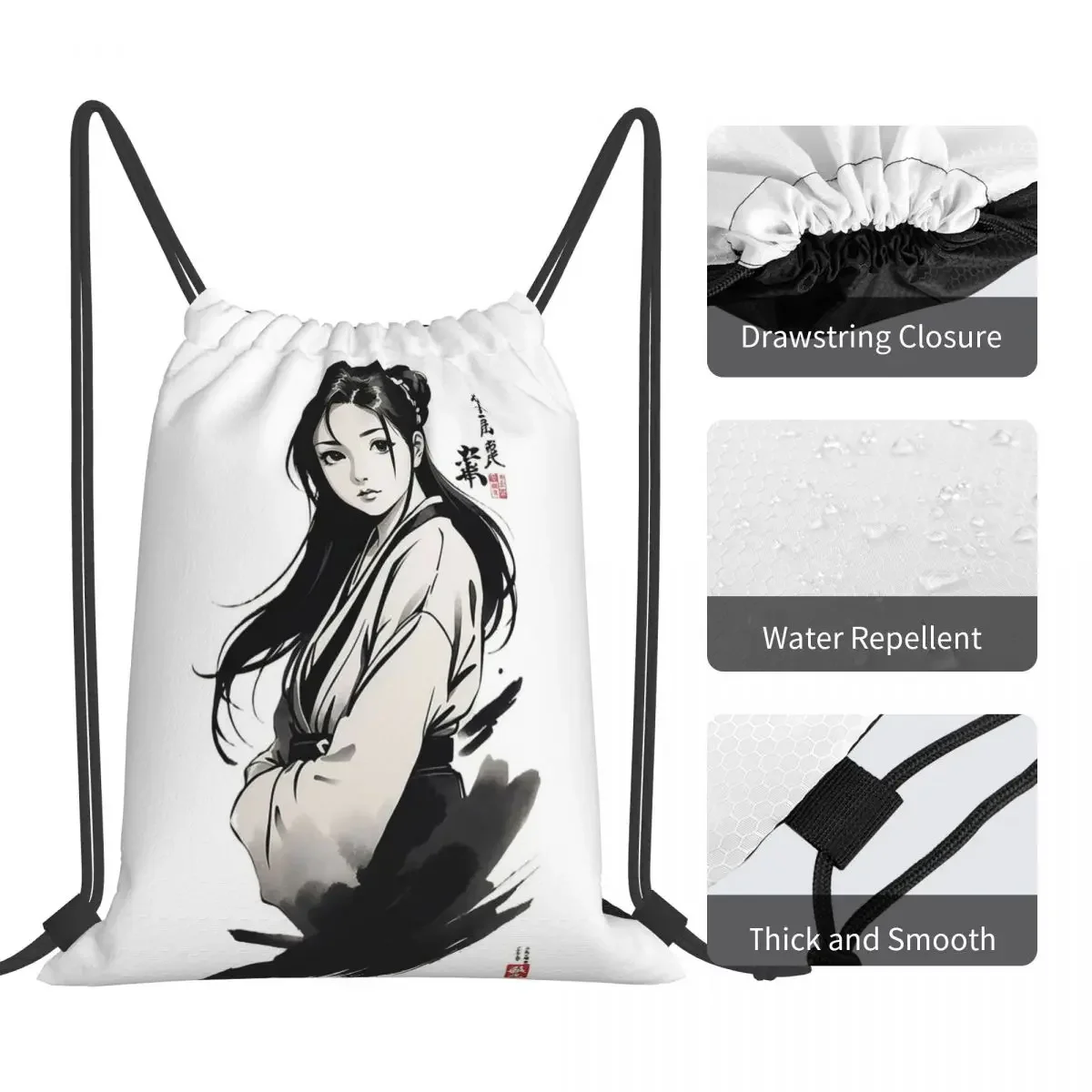 Drawstring Bundle Bolso Sports Bag, Cultura Coreana, Mochilas Mulher, Sacos De Cordão, Bookbag