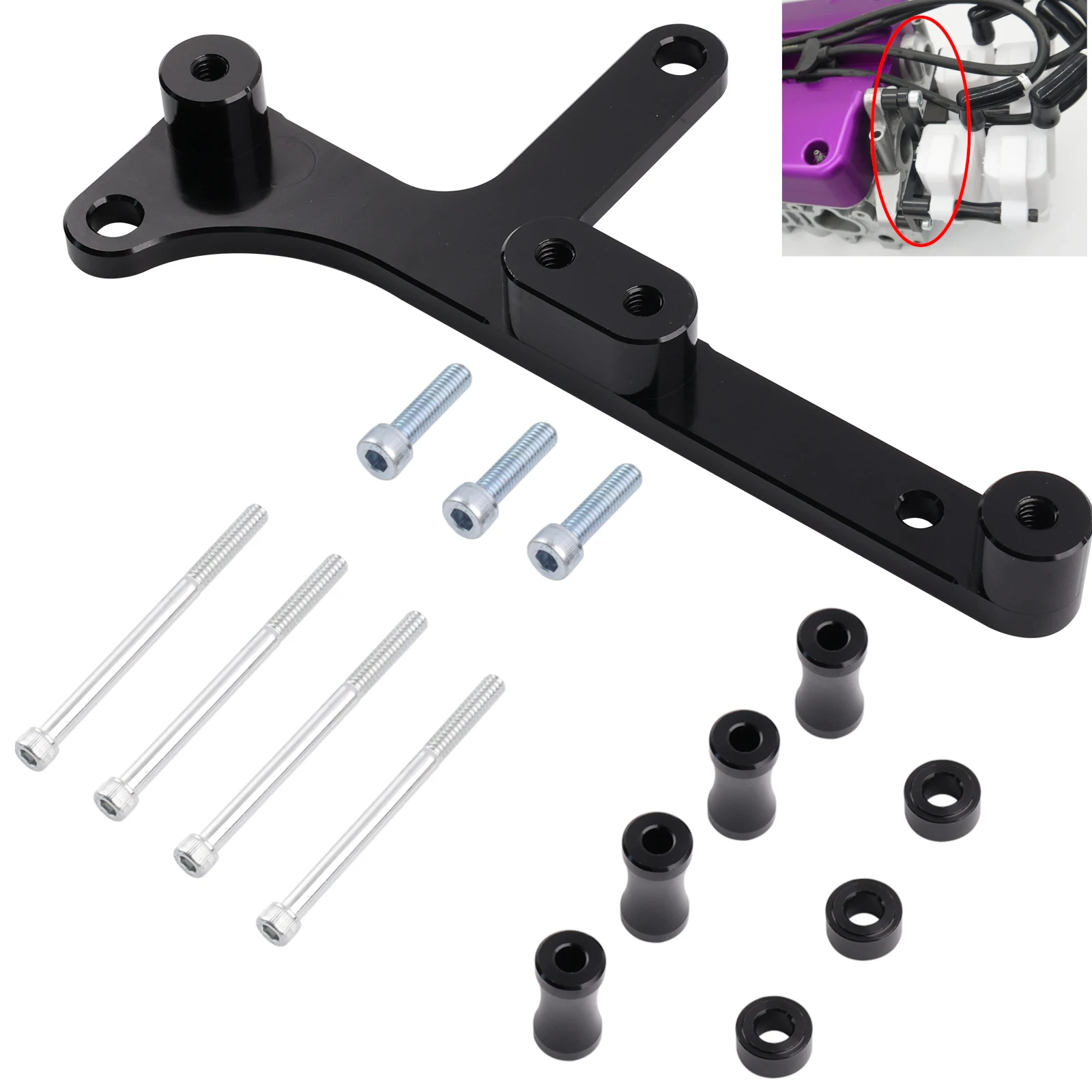 

Алюминиевые анодированные кронштейны катушки зажигания черного цвета для двигателя Honda B серии B16 B18 VTEC