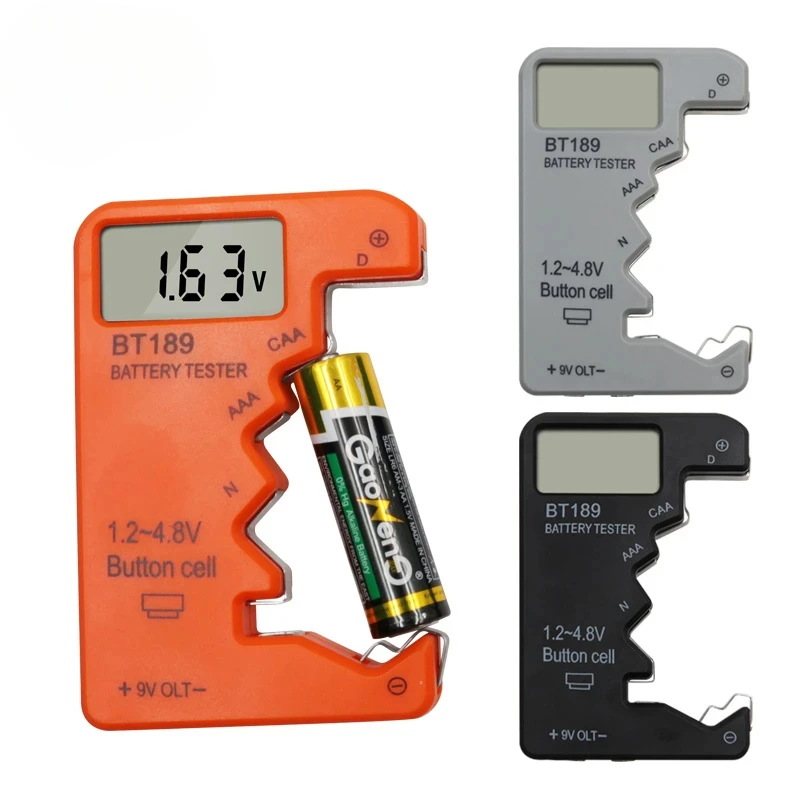 Digital Battery Tester LCD Display Universal Battery Checker for AA AAA 9V Button Cell Batteries Power Bank Detectors Tools