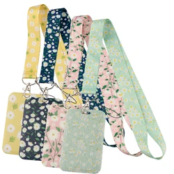 Nette Daisy Muster Lanyard für Schlüssel ID Karte Abdeckung Abzeichen Halter Business Telefon Charme Schlüssel Lanyard Neck Straps Keychain Zubehör