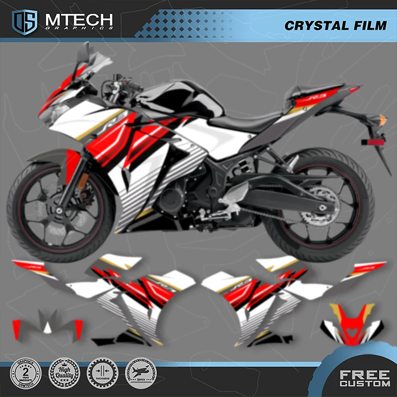 

DSMTECH Motorcycle Graphics Decals Stickers Kits For YAMAHA R3 2013 2014 2015 2016 2017 2018 Enduro 001