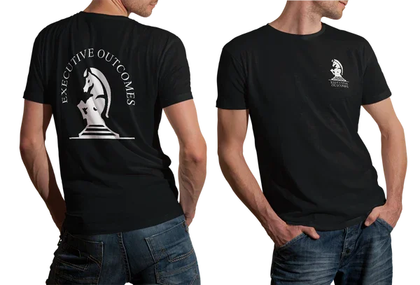 

Cotton Tee with Executive Outcomes Knight Chess Print Unique Military Inspired Graphic Top Tactical Style Enthusiasts Tee S-4XL