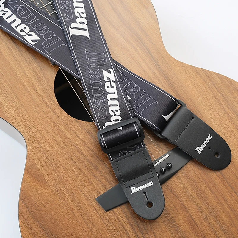 Ibanez ギターストラップ 複数の生地 長さ調節可能 簡単取り付け