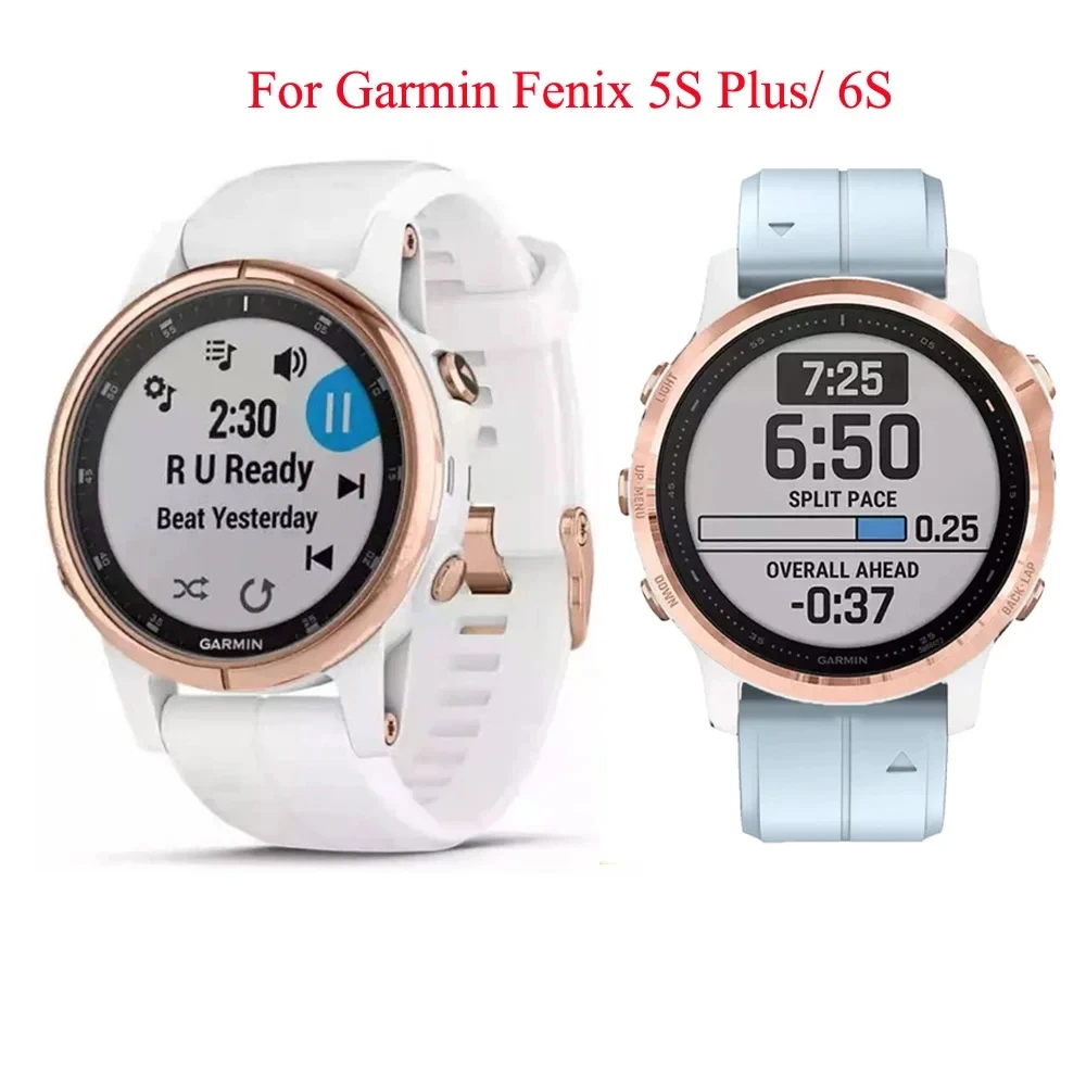 20mm Smart Watch Bands für Garmin Fenix 7s 6 6s Pro 5 5s plus Roségold Schnallen bänder Schnell verschluss Silikon Armband Armbänder