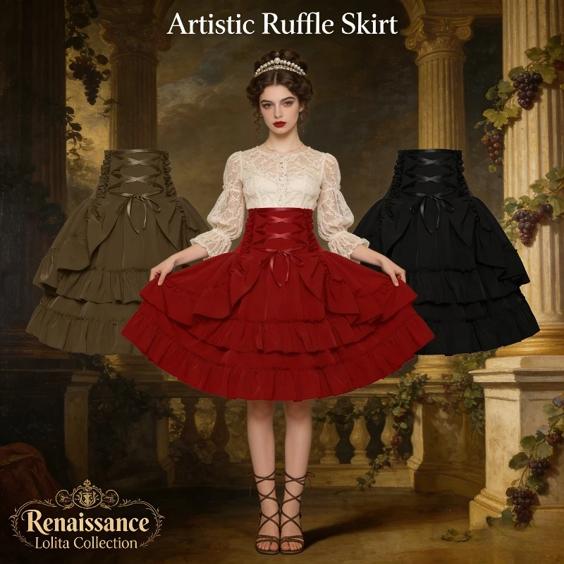 فستان نسائي جديد من العصر الفيكتوري الأوروبي والأمريكي لعام 2026 تنورة كلاسيكية عالية الخصر من عصر النهضة