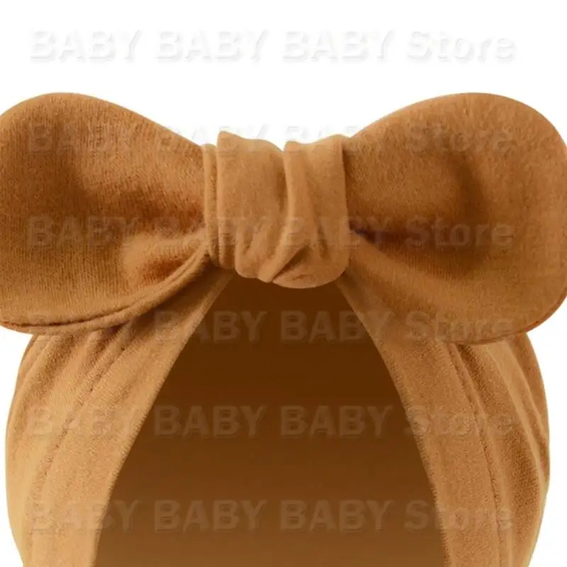 

Q81A Baby Boys Girls Cotton Bonnet Hat & Mittens, 4 Set Scratch Protections Gloves with Matching Bowknot Hat for Newborns