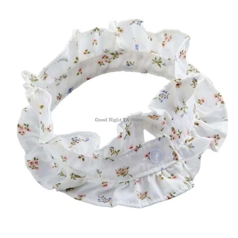  Breathable   Detachable Neckpiece  Print Victorian Lace Trim Spring  Wear