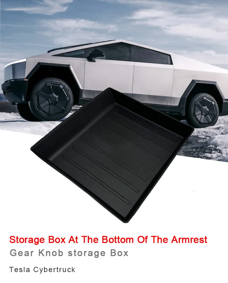 

Подходит для ящика для хранения подлокотника Cybertruck, ящика для хранения с центральным управлением, противоскользящий коврик из ТПЭ для хранения Cybertruck