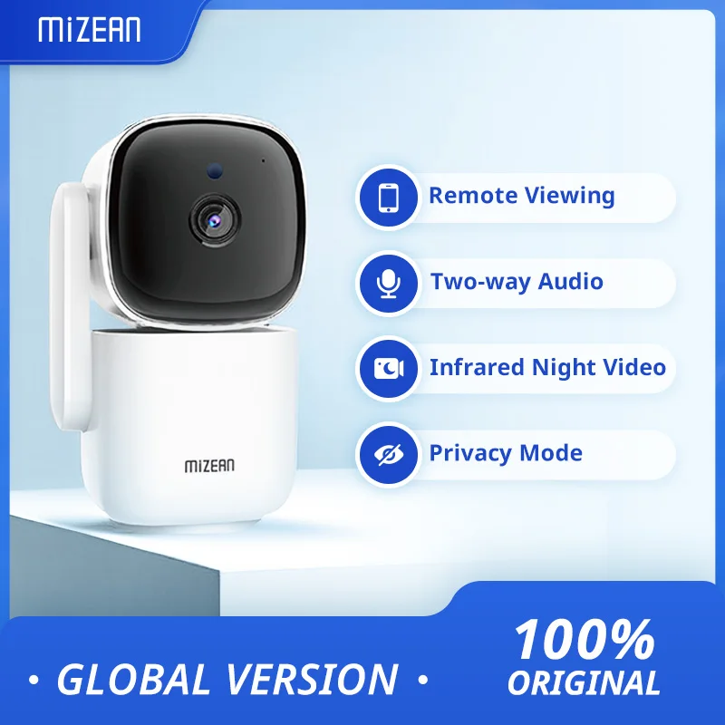 MiZEAN 3MP HD WiFi Security Home Camera with App, Night Vision, Auto Tracking, Baby/Pet/Nanny Monitor, Smart IP CCTV Local/Cloud