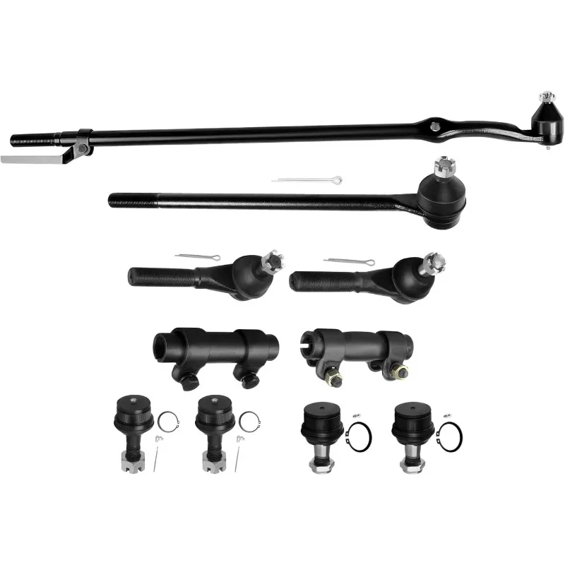 

SCITOO 10pcs 4WD Front Suspension Kit Inner Tie Rod End Outer Tie Rod End Adjusting Sleeve Lower Ball Joint Upper Ball Joint