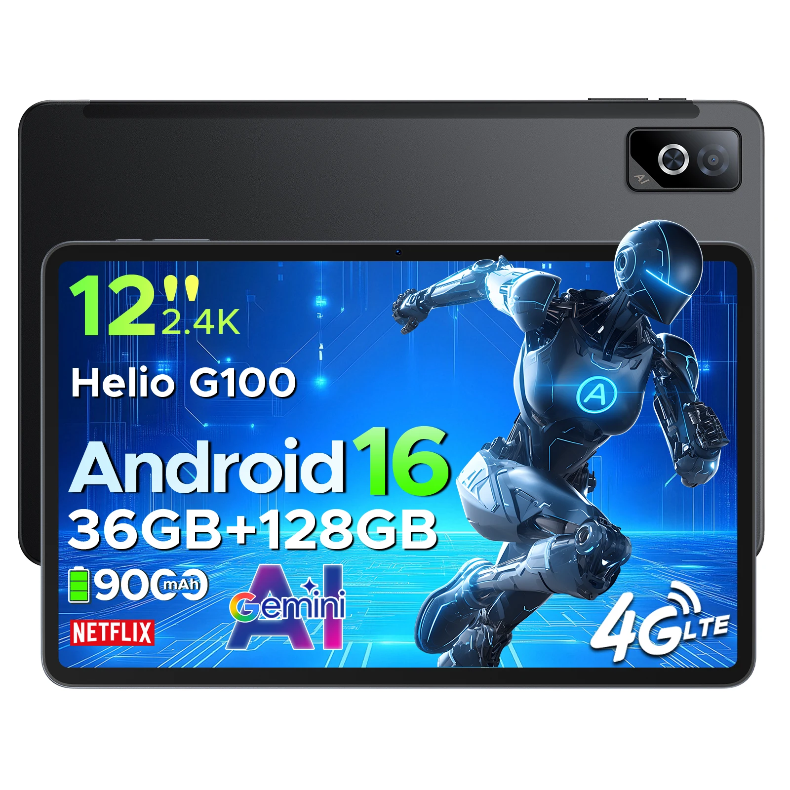 DOOGEE Tab G6 Pro 2 in 1 Tablet PC Android 16 Gemini AI 12