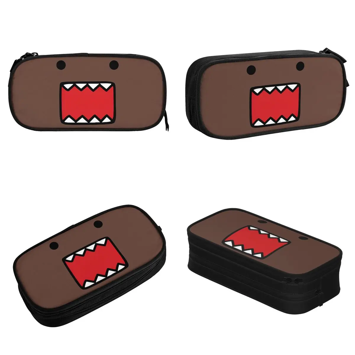 Domo Kun Doll Face Pencil Case Creative Pen Bags Girl Boy Funny Cartoon Big Capacity School Supplies Gift Pencilcases