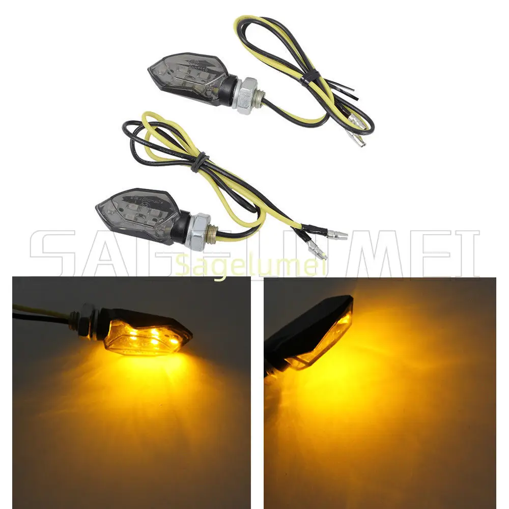 E24 Motorcycle Turn Signals Flowing Turn Signal Light 5LEDs/12LEDs Turn Signal Indicator Amber Light Blinker 12V LED Modules