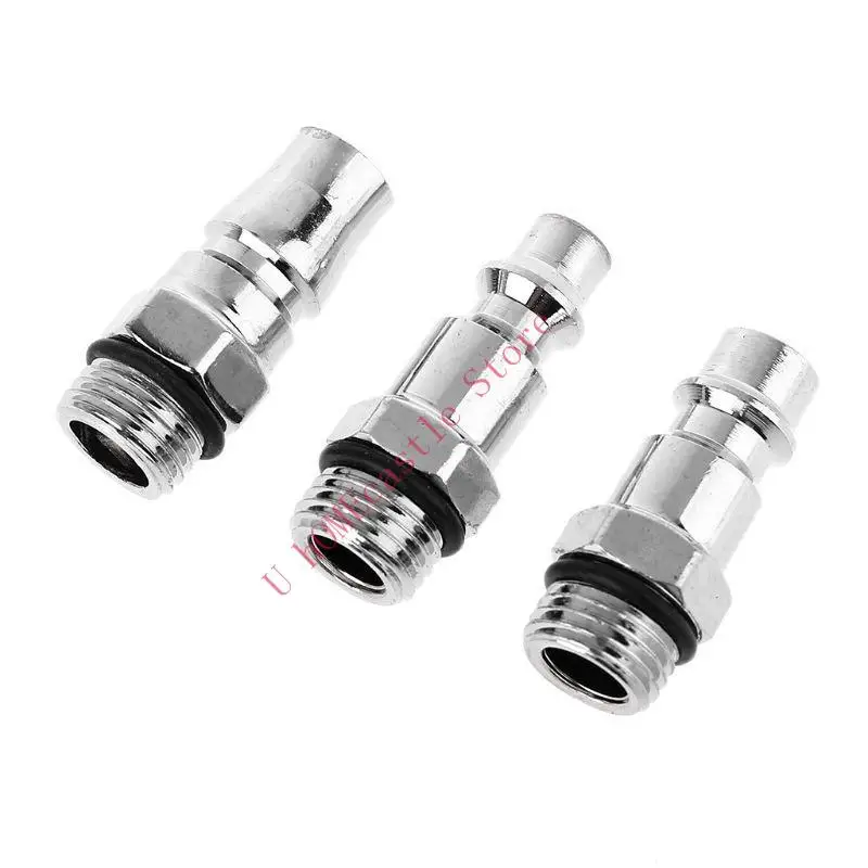 63HF 3x Convenient Quick Coupler 1/4 NPT Male Threads Size Tools US JP EU Type Set