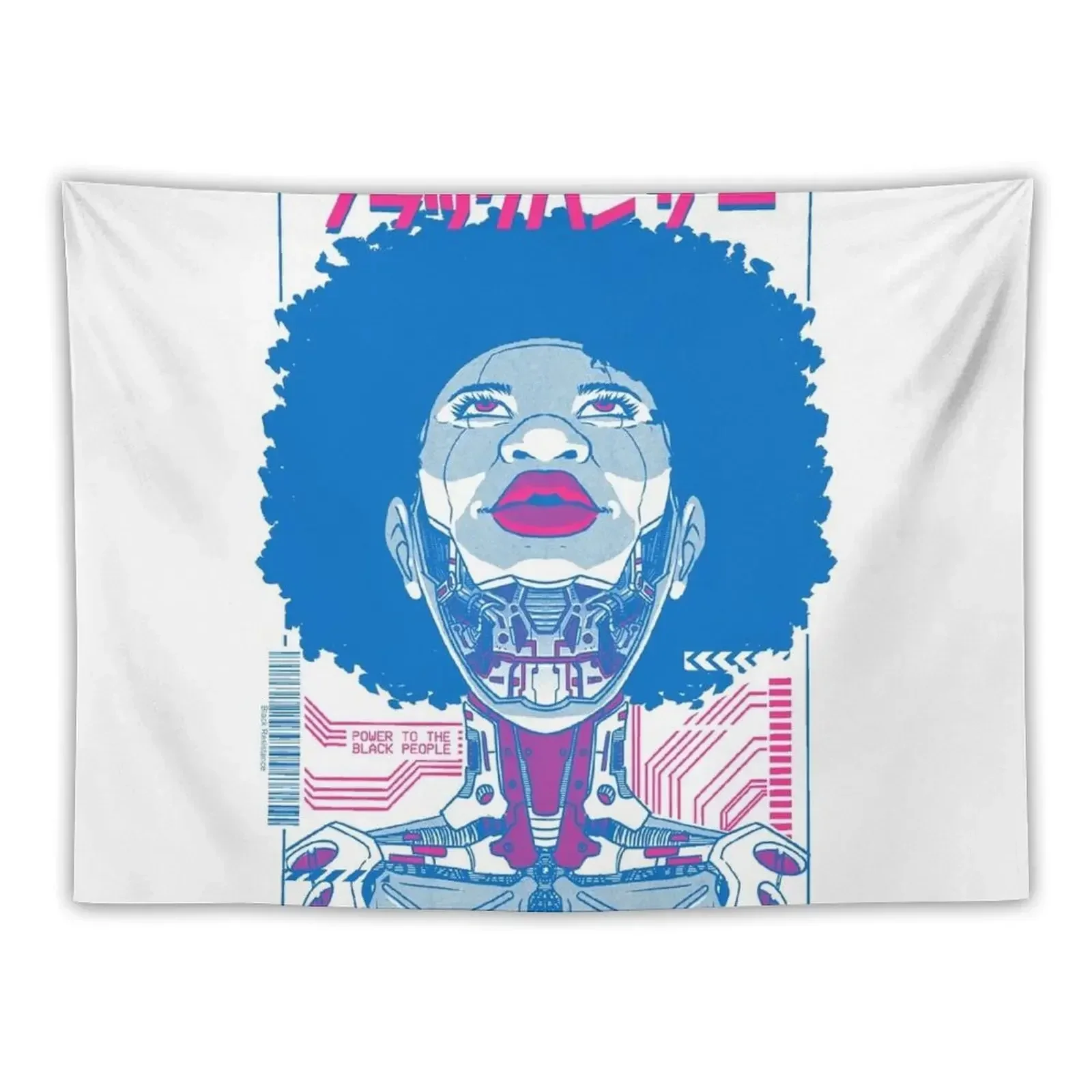 CyberPanther 04: Cyber World Power Tapestry Korean Room Decor Nordic Home Decor Decoration Room Tapestry