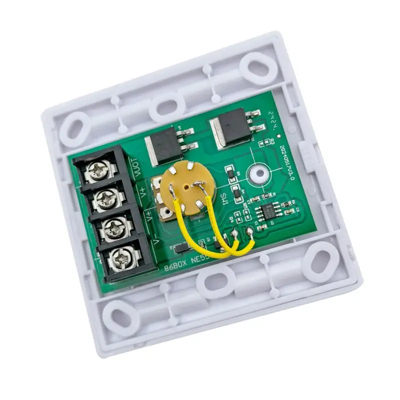 สวิตช์หรี่ไฟ LED 86 ประเภทไฟติดผนังตัวควบคุมความสว่างแบบปรับได้ปุ่มหมุนแถบไฟ LED