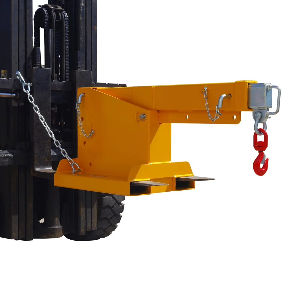 Forklift Attachment 2.5T 4.5T 5T Capacity Adjus Telescopic Lifting Jib Boom Crane Tilt Jib Motor Steel Zinc Plated