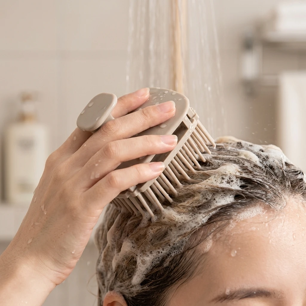 Shower Scalp Scrubber Soft Shampoo Brush for Hair Washing Deep Cleaning Massage Tool for All Hair Types and Children