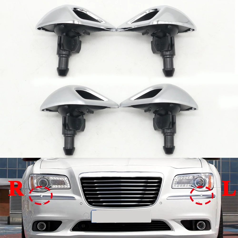 

Front Bumper Headlight Cleaning Spray Pump Jet Actuator Cap Lid Headlamp Washer Nozzle Cover For Chrysler 300C 2012-2014