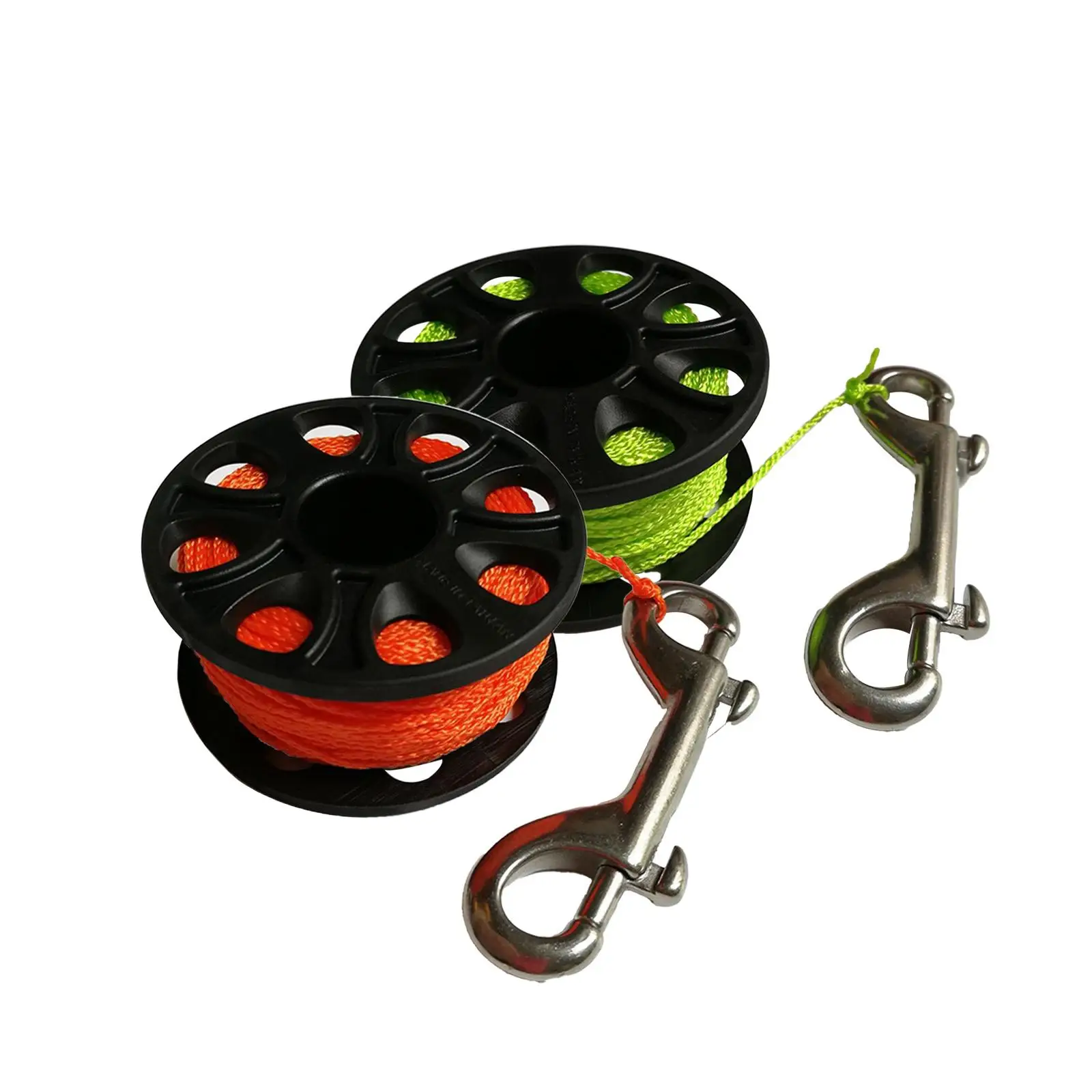 

Scuba Diving Reel, 30M Equipment Double Ended Bolt Snap Clip for Cave Diving Photographers Technical Divers Underwater Sports