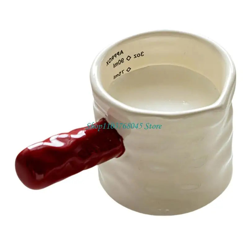 R53F Artistic Ceramic Liquid Measuring Vessel With Precise Marking Measuring Pitcher Suitable For Coffee And Cooking Needs 2