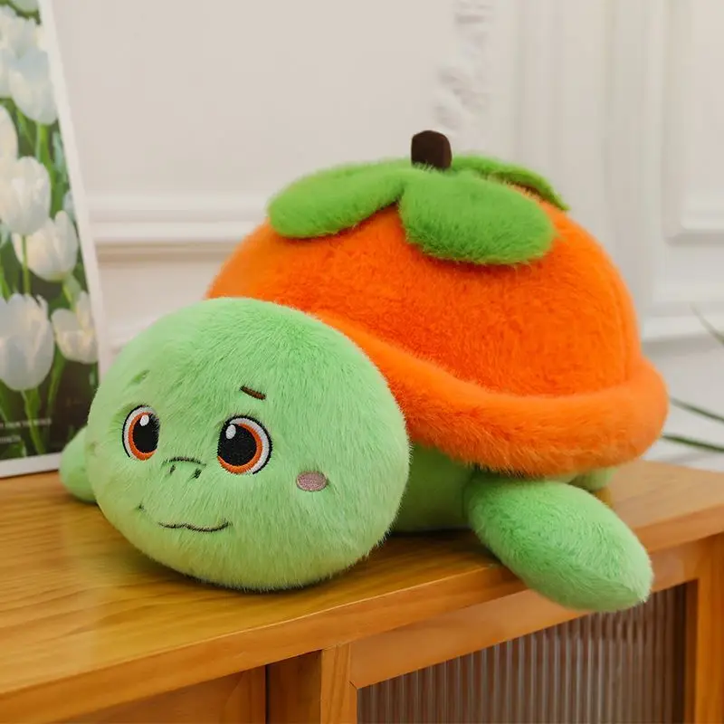 

Cute Big Persimmon Turtle Plush Sea Turtle Doll Cartoon Sleeping Pillow Doll