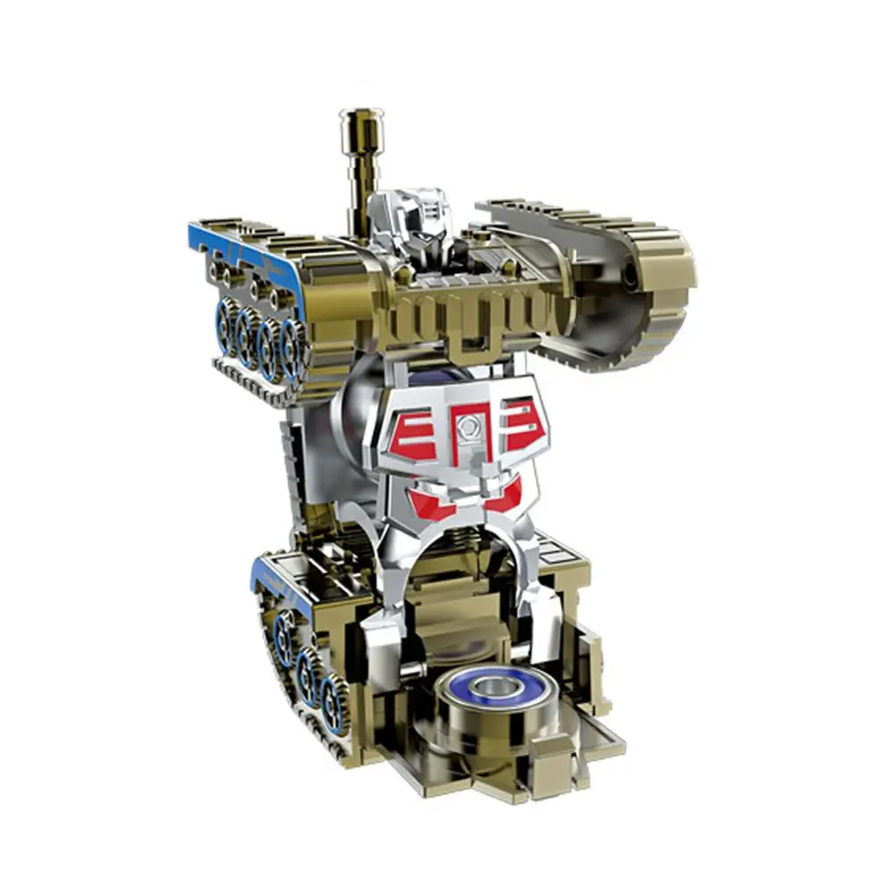 Fingertip Gyro Spinner Toy DIY Transformable Tank Robot Stress Relief Fidget Toy Mechanical Deformed Tanks Robot Fidget Toys