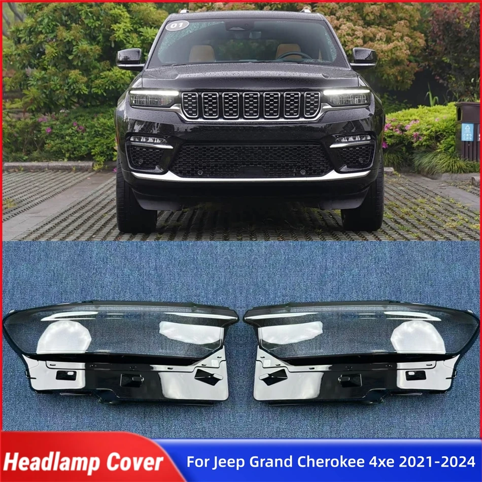 

For Jeep Grand Cherokee 4xe 2021 2022 2023 2024 Car Accessories For Cars Transparent Housing Car Lights Shell Lampshade Cover
