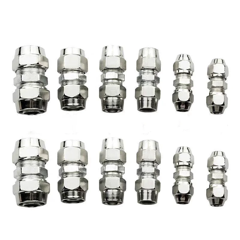 1 peça encaixe de mangueira de ar banhado a níquel de cobre conector pneumático acoplamento de liberação rápida pe 4 6 8 10 12 16mm encaixe de metal de traqueia