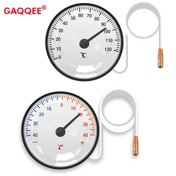 Termómetro Dial con tubo capilar de 1,4 m, medidor de temperatura interior de uso doméstico,-40 ~ + 40 ℃/10-120 ℃ para refrigeradores y horno