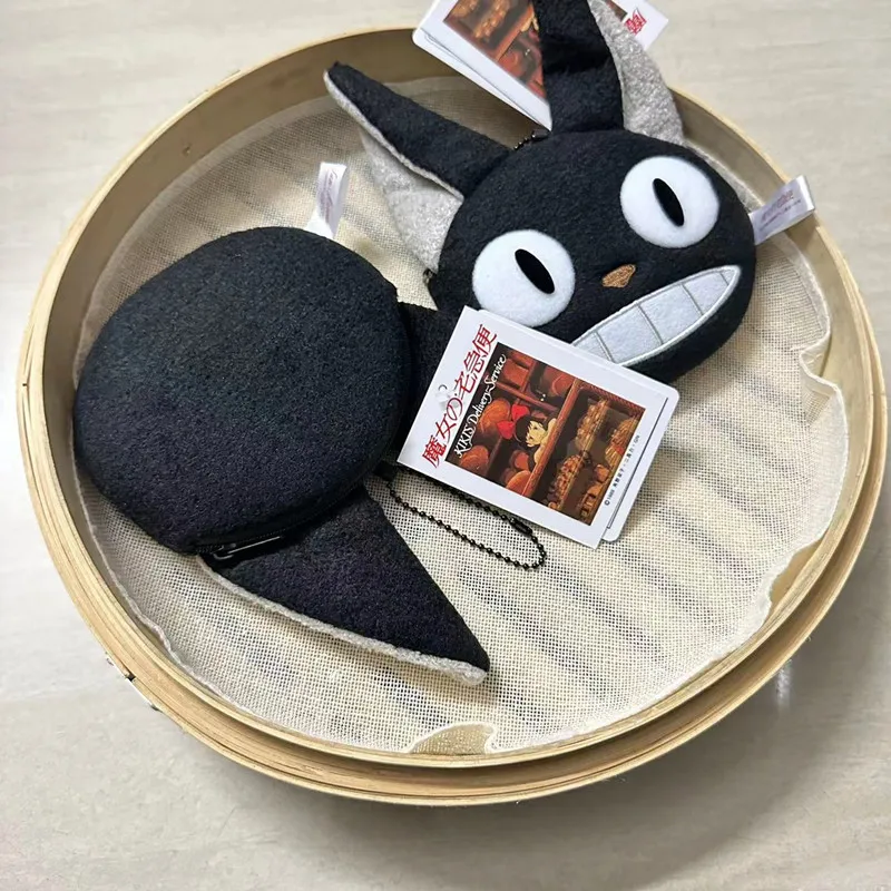 Delivery Services Bag Black Cat Kiki Cartoon Cute Plush Mini Change Bag Card Bag Pendant Earphone Bag