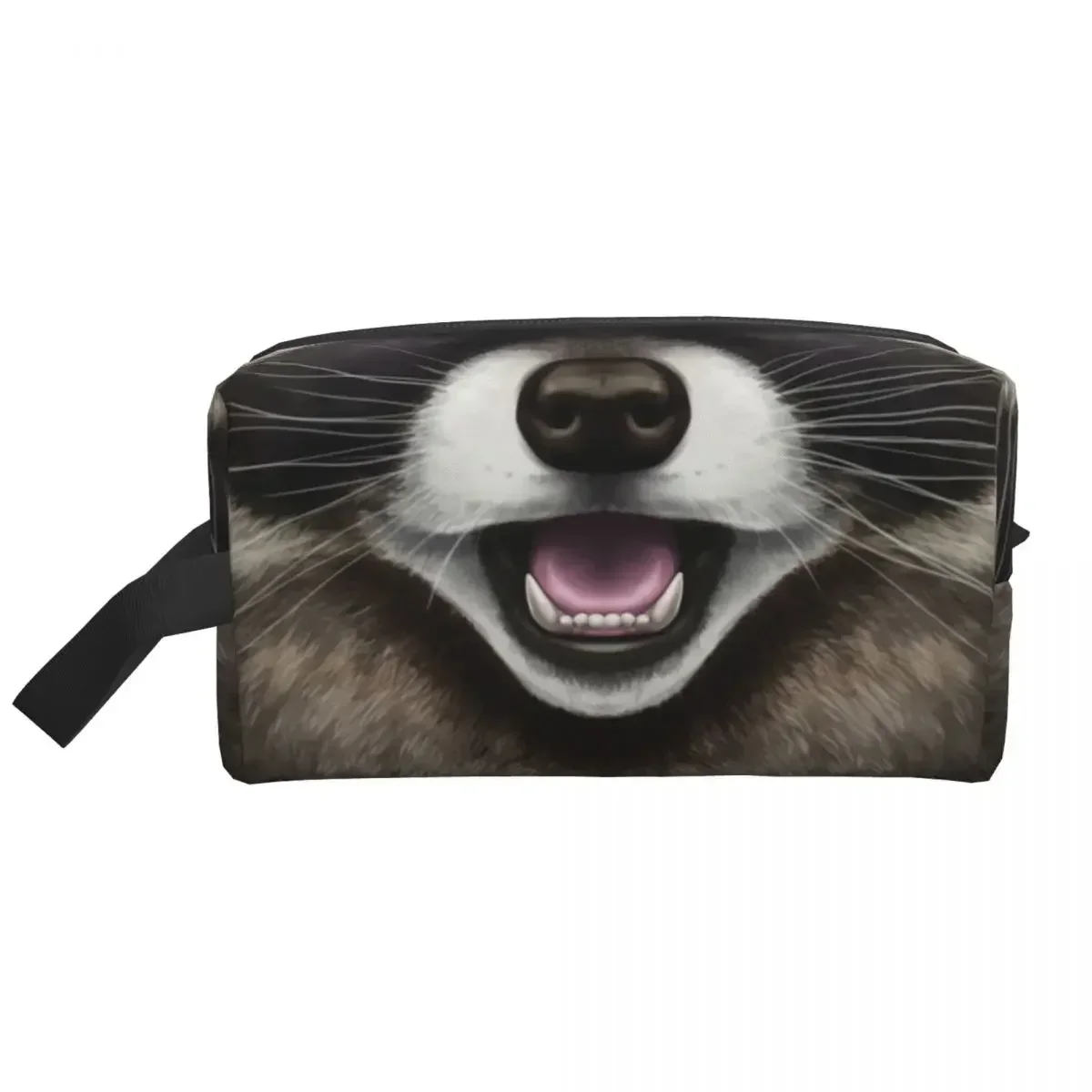 Funny Animal Raccoon Makeup Bag for Women Travel Cosmetic Organizer Kawaii Trash Panda Racoon Storage Toiletry Bags