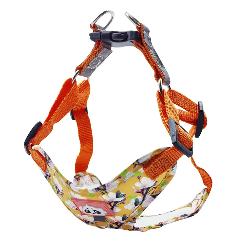 Peitoral para cão com flores, ajustável e respirável_voghion.com