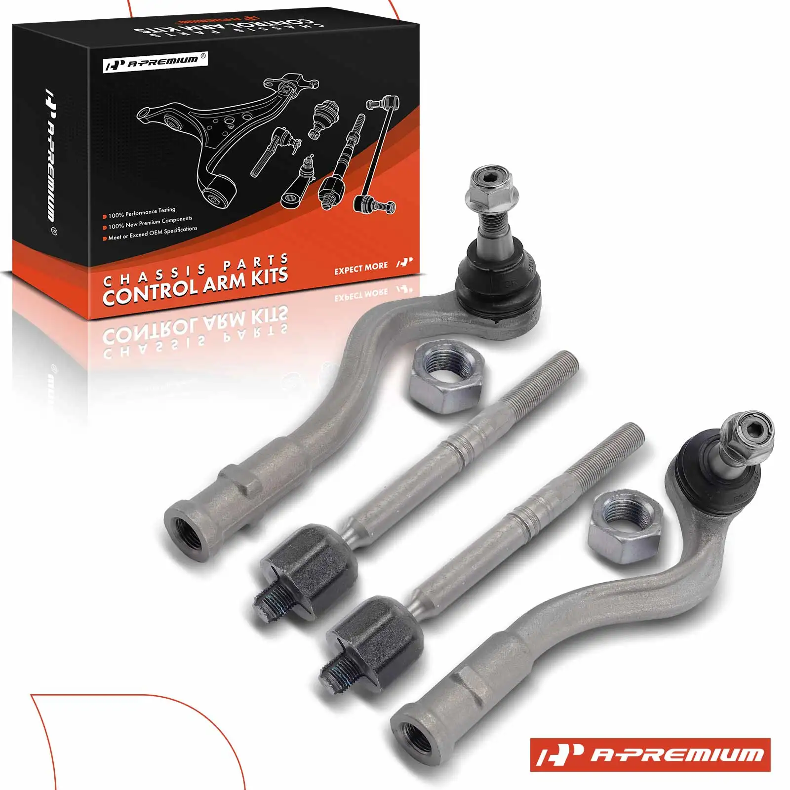 A-Premium 4x Front Inner & Outer Steering Tie Rod Ends for Audi A4 2017-2020 A4 Quattro 2017-2023 A5 Quattro S5 2018-2023 RS5