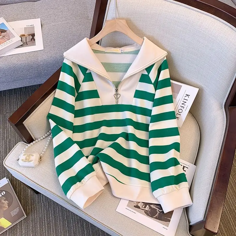 بلوزات نسائية مقصوصة تصميم الملابس النسائية نمط الربيع فضفاض صالح عصري مريح الشتاء سستة الاتجاه ملابس بسيطة #2