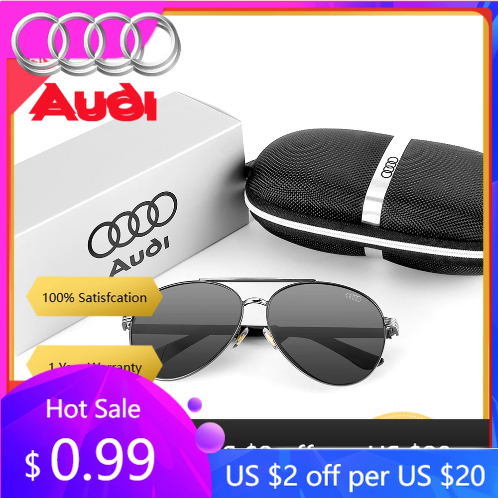 

Защитные очки для вождения с логотипом Audi, защита от солнца и УФ-излучения, для Audi Sline S3 S4 S5 S6 S7 RS B8