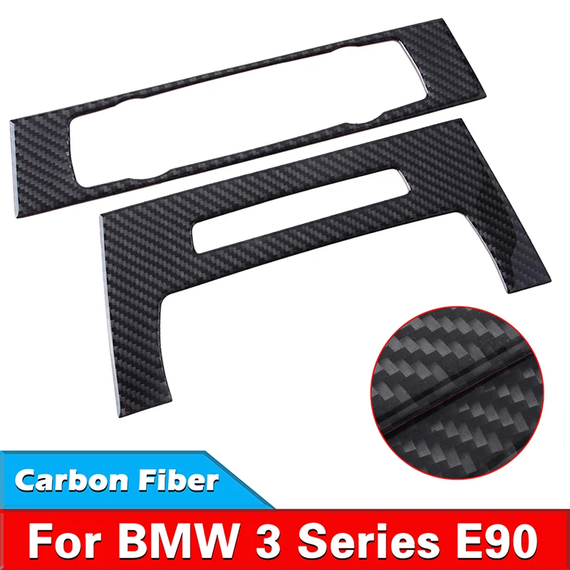 

Car Center Console CD Panel Sticker Real Carbon Fiber Trim Fit For BMW 3 Series E90 E92 E93 2005-2012 Interal Decorative Strip