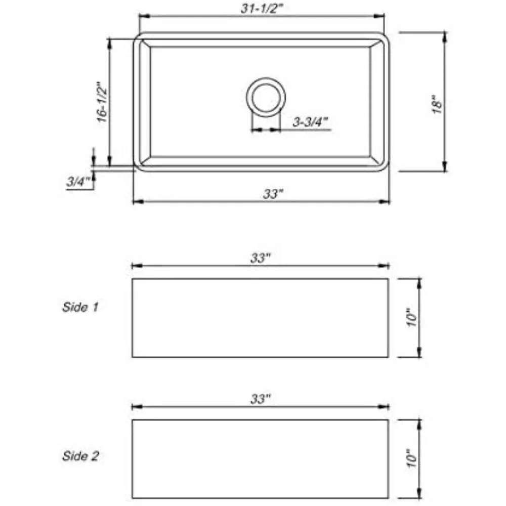 Wastafel dapur rumah pertanian 33-inci wastafel ganda-wastafel rumah pertanian Fireclay-celemek wastafel depan desain Eropa Kontemporer