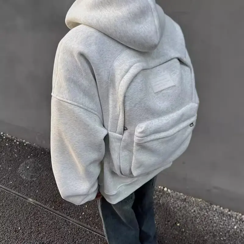 Hooded sweatshirt 2025 autumn collection new men's sports and casual fashion style with loose shoulder sleeves, simple top